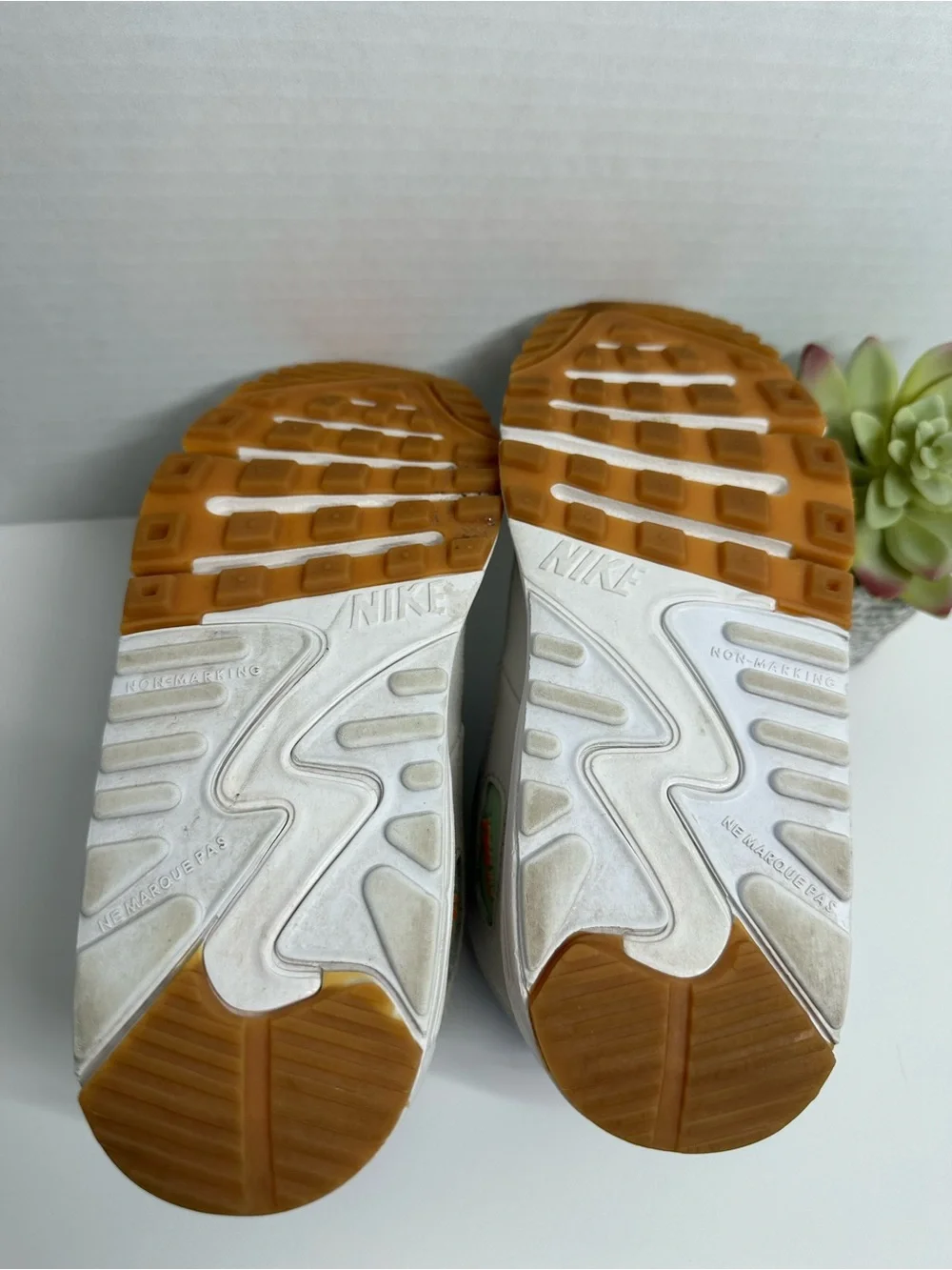 Nike Kids Air Max Sneakers - White with Blue, Green & Orange Accents
